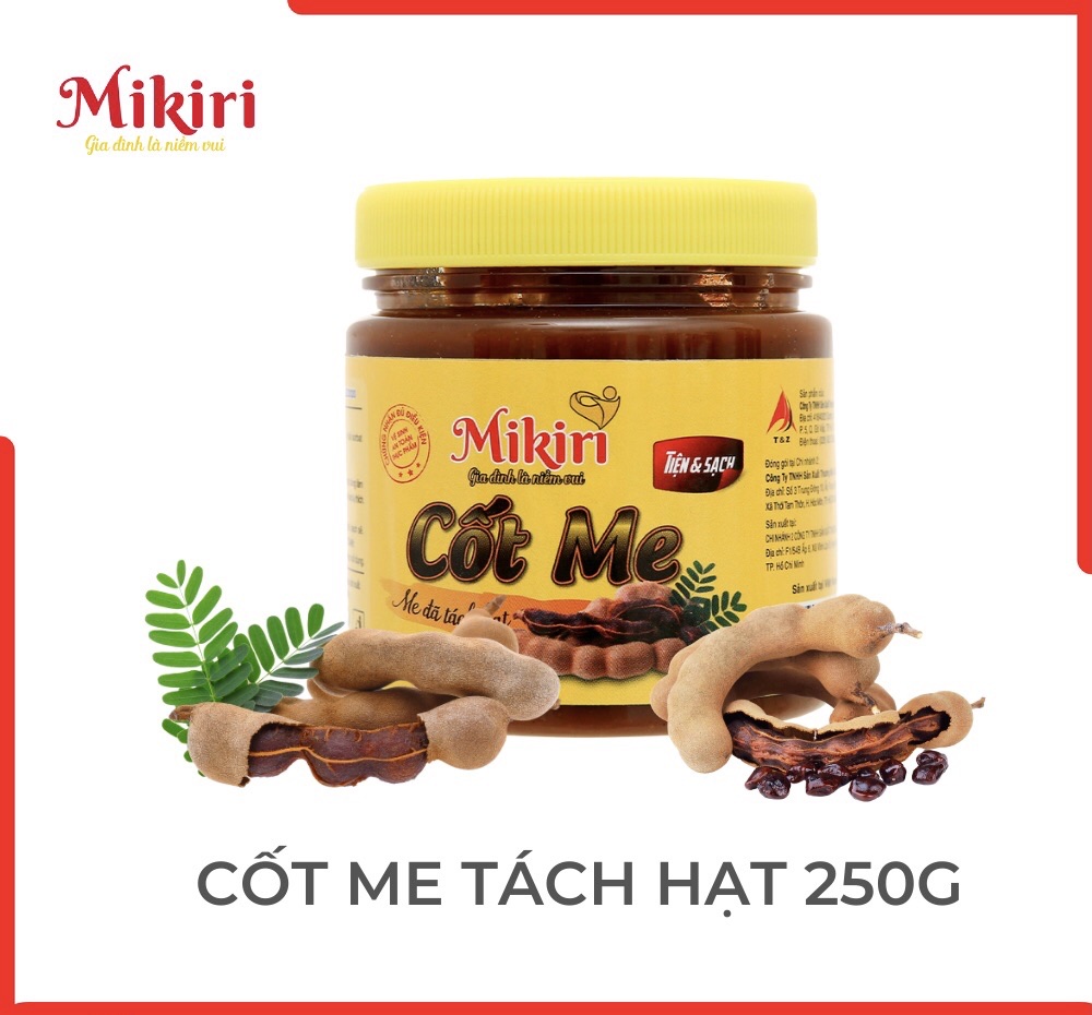 Cốt me tách hạt Mikiri hũ 250gr