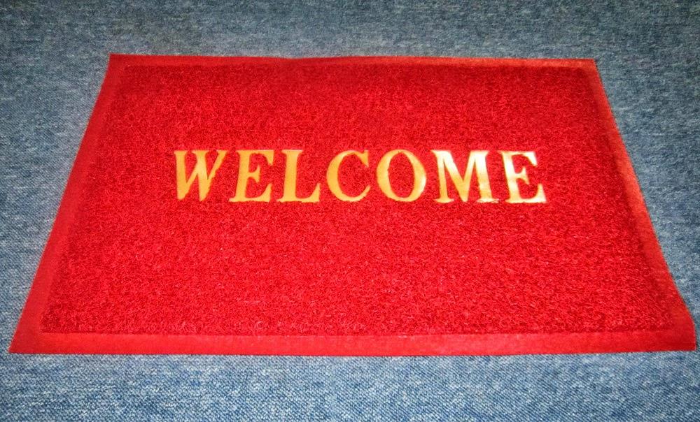 [HCM]Thảm nhựa lau chân Welcome 90x120cm