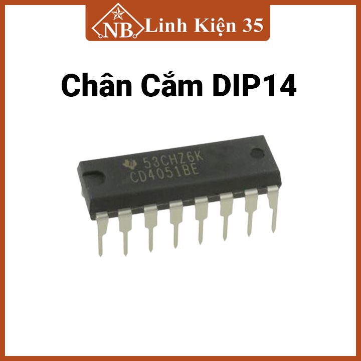 Ic cd4051 dip14/sop14 - bộ ghép kênh và phân kênh analog 8 kênh