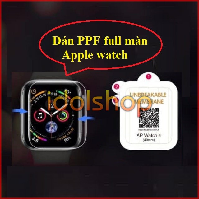 Dán PPF full màn tự phục hồi trầy xước Apple Watch