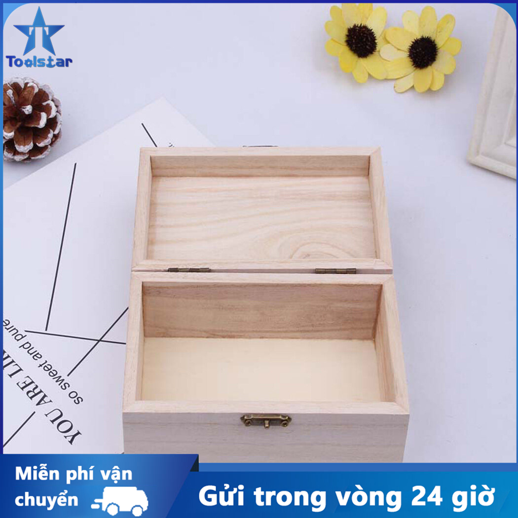Wooden Boxes Plain Wood Storage Box Case for Jewellery Boxes Craft Gift