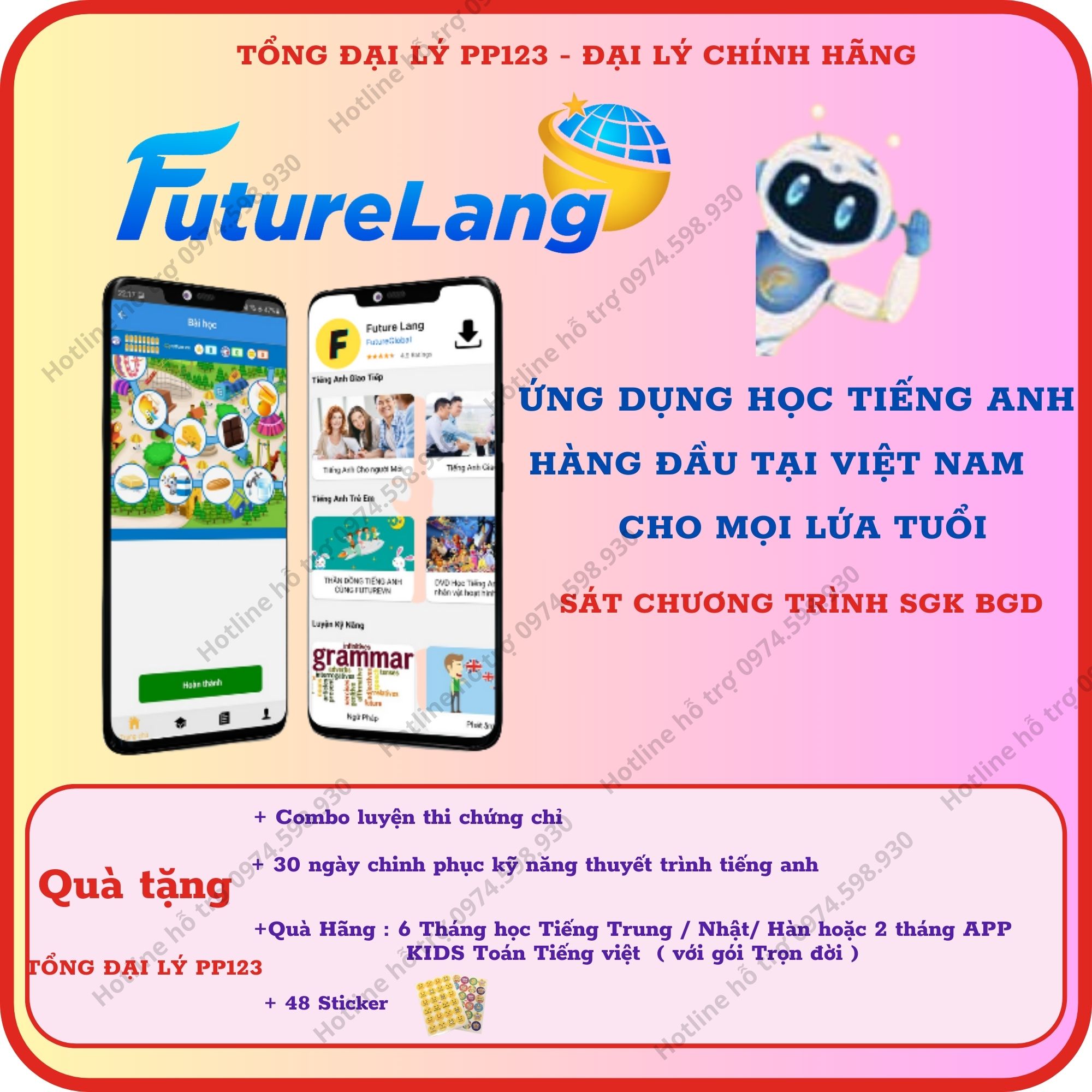 Future Lang (Trọn đời, 1 Năm)-Mầm non-Cấp 1,2,3,Cambridge, IELTS, TOEI-Tiếng Anh mọi lứa tuổi