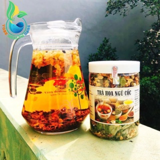 Trà hoa ngũ cốc mát gan trà hoa thương hiệu Việt giải độc thanh nhiệt cơ thể (300gr) thumbnail