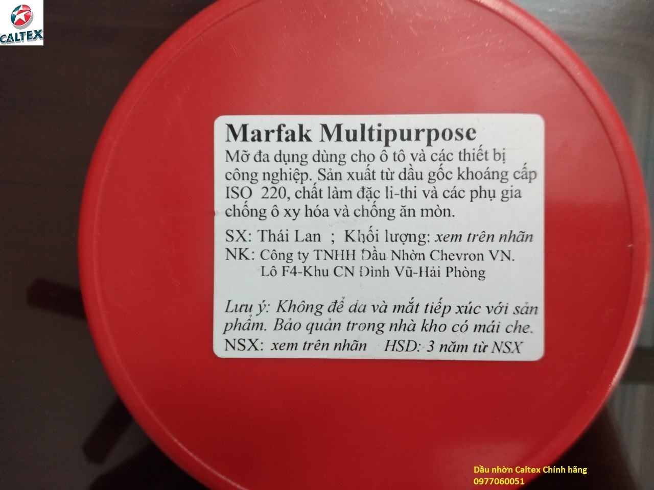 Mỡ chịu nhiệt đa dụng CALTEX- Marfak Multipurpose 0.5KG