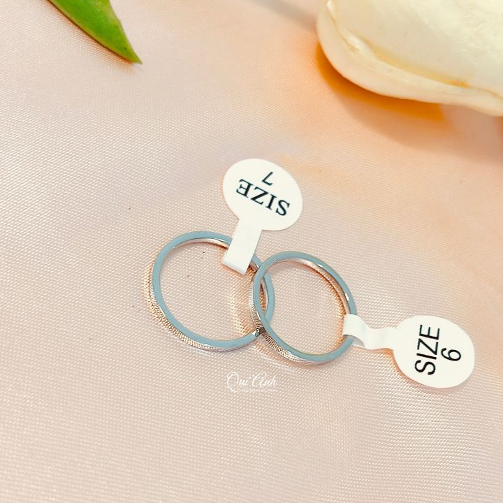 NHẪN TITAN BẠC TRƠN BẢN 1.5MM