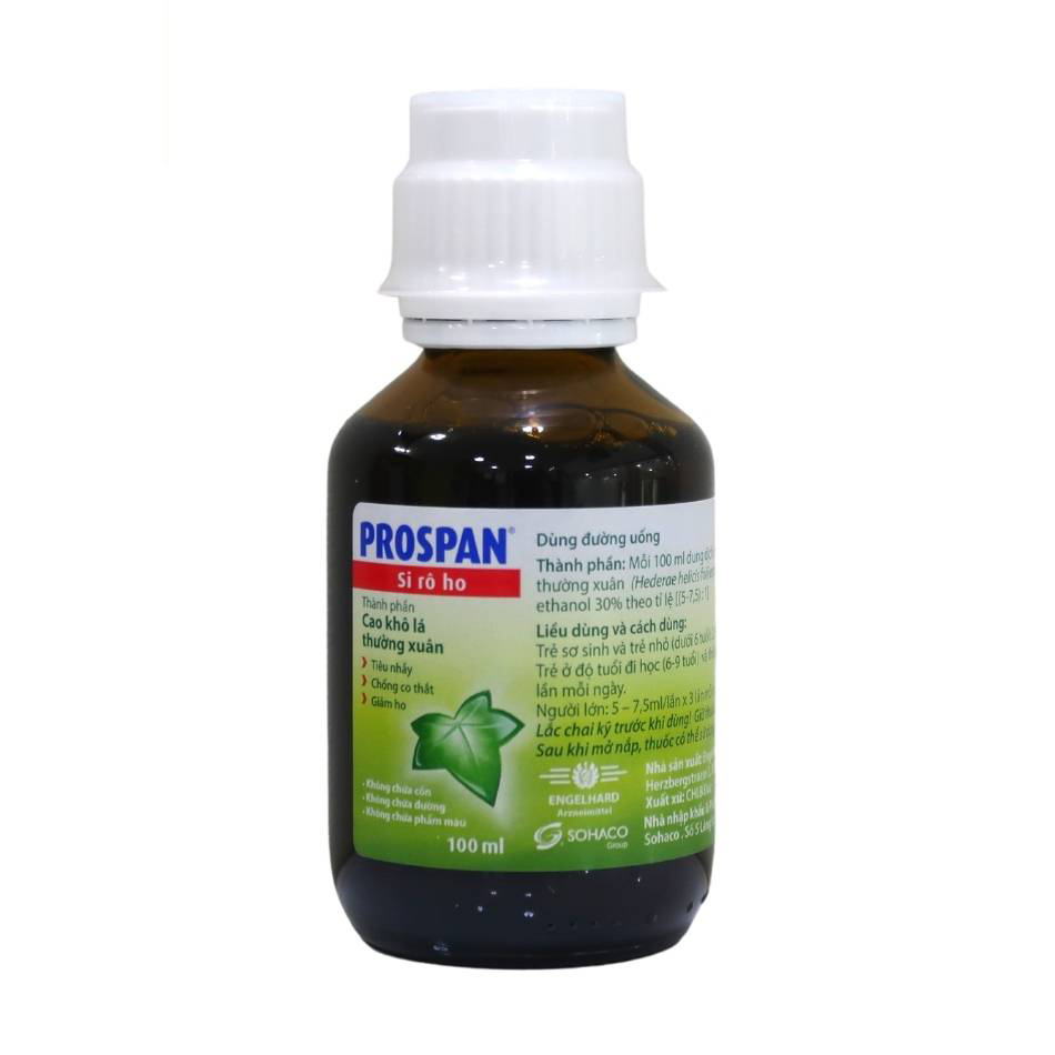 Siro Prospan Hỗ Trợ Ho, Viêm Phế Quản - Chai 100ml