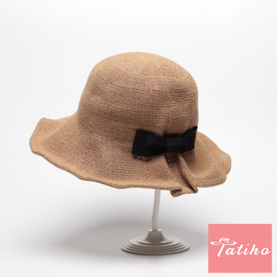 Nón Cói Mũ Cói Mềm Đi Biển Thời Trang Nữ Phối Nơ Nhỏ - Mã NC001