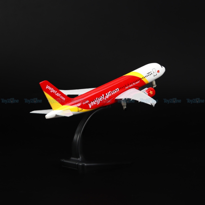 [HCM]Mô hình máy bay Vietjet Airbus A320 20cm Everfly