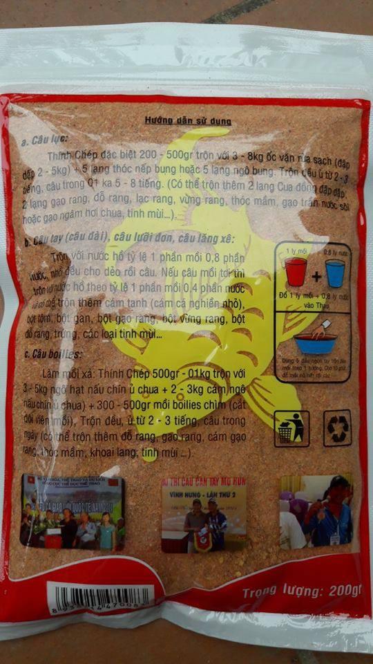 Mồi câu chép đặc biệt Hùng Vương (3 gói)