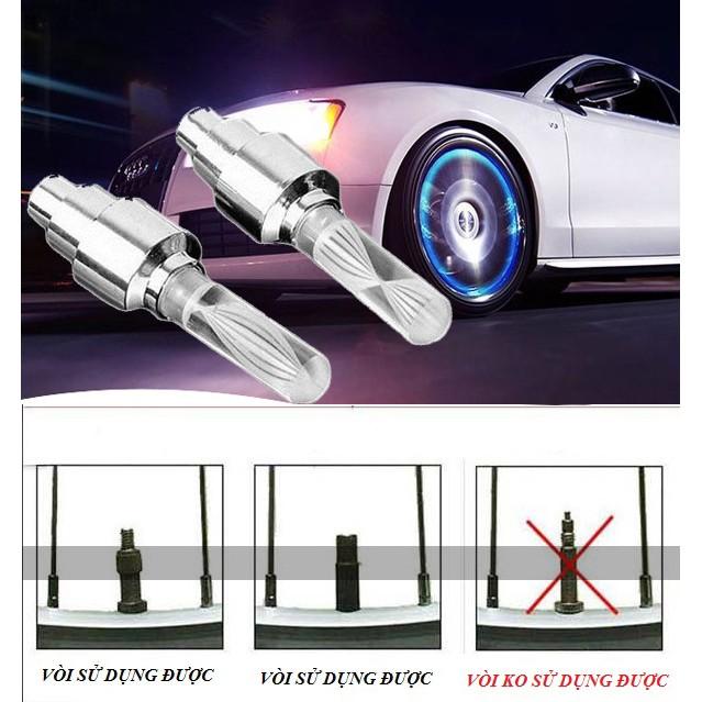 [HCM]Bộ 2 Đèn Led Gắn Van Xe ĐạpXe MáyÔ Tô SPK112 (Đổi Màu)