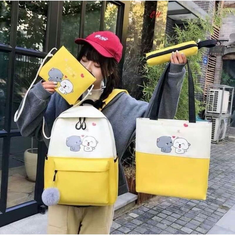 [ SIÊU GIẢM GIÁ ] Balo Thời Trang Set 4 Món Thời Trang Trẻ Trung