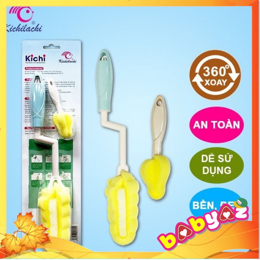 BỘ CỌ RỬA BÌNH SỮA 2 CHIỀU KICHI LOẠI CƯỚC
