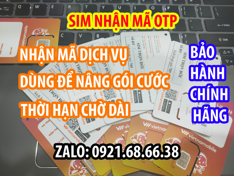 Combo 15 sim Vietnamobile đăng ký dịch vụ, nhận mã otp
