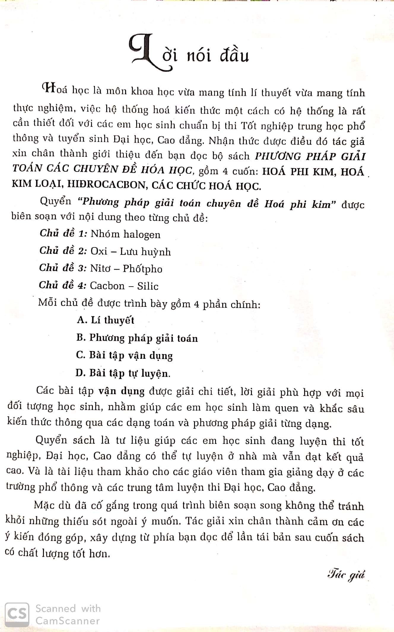 [HCM]Phương pháp giải Toán chuyên đề Hóa Phi Kim