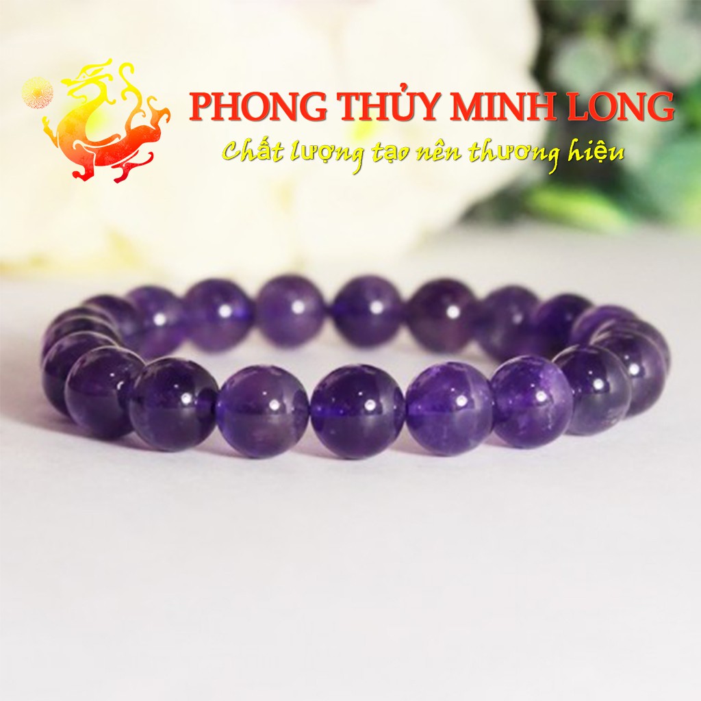 Vòng tay đá. Thach Anh Tím chất lượng 5A