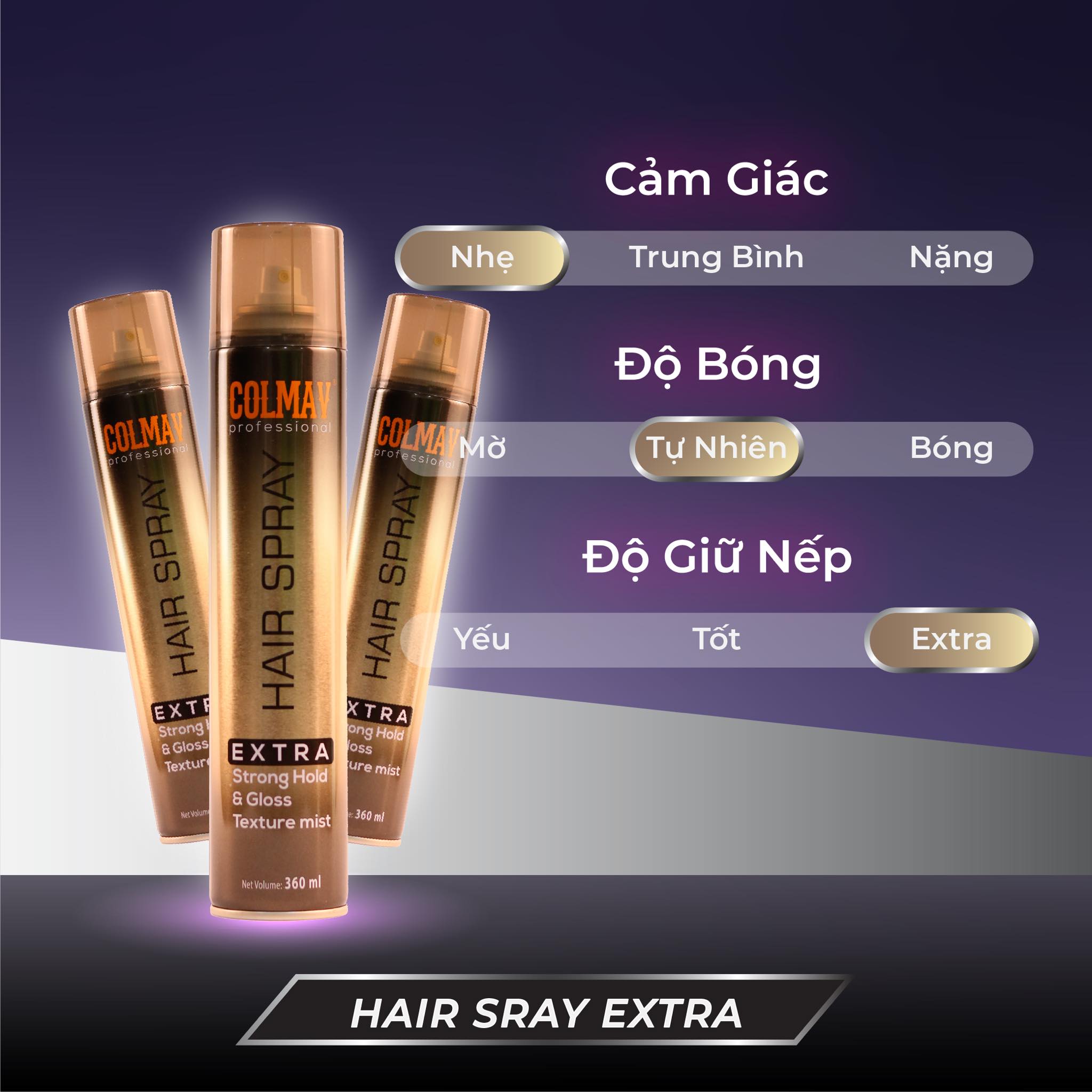 Gôm Xịt Giữ Nếp Tóc Colmav Hair Spray – Giữ Nếp Hoàn Hảo, Tạo Phồng Tự Nhiên, Không Gây Bết Tóc