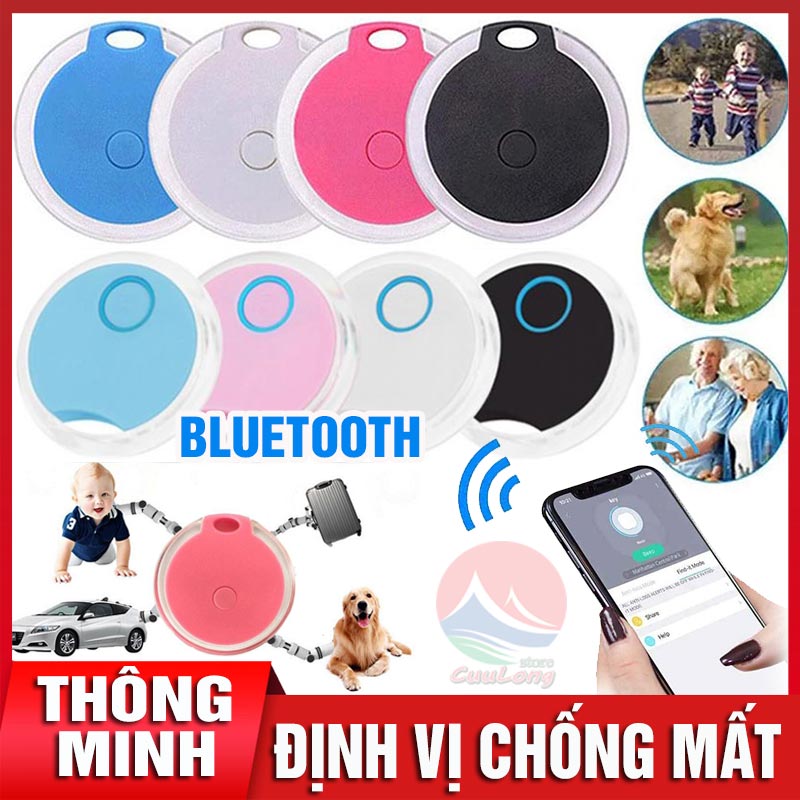 Bluetooth Tracker Chống Mất Đồ Thông Minh, Tìm 2 Chiều, Định Vị Tìm Kiếm, thiết bị chống thất lạc đồ vật thú cưng CuuLongstore