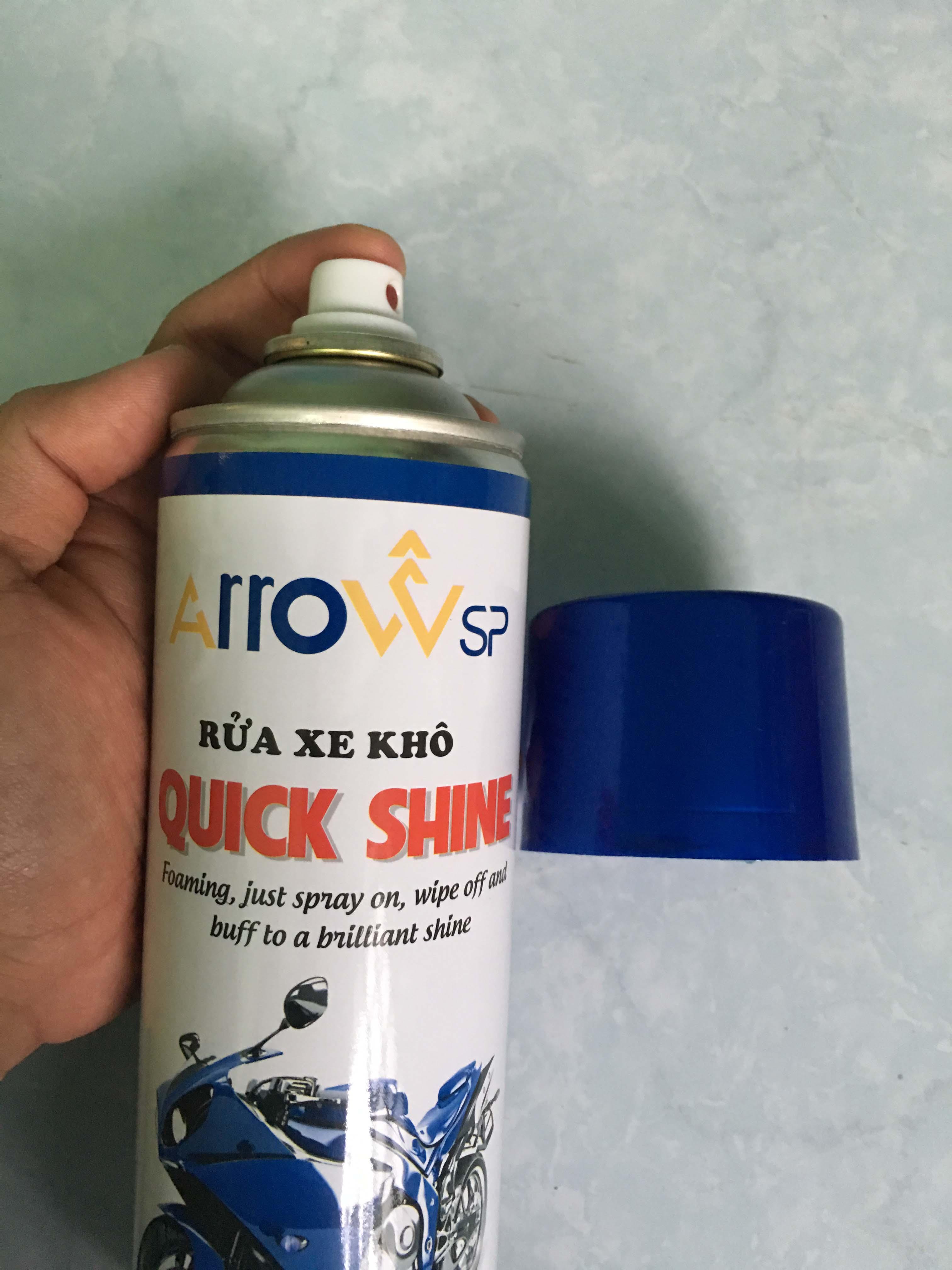 [HCM]01 Bình xịt bọt rửa xe khô ARROWsp QUICK SHINE 500ml