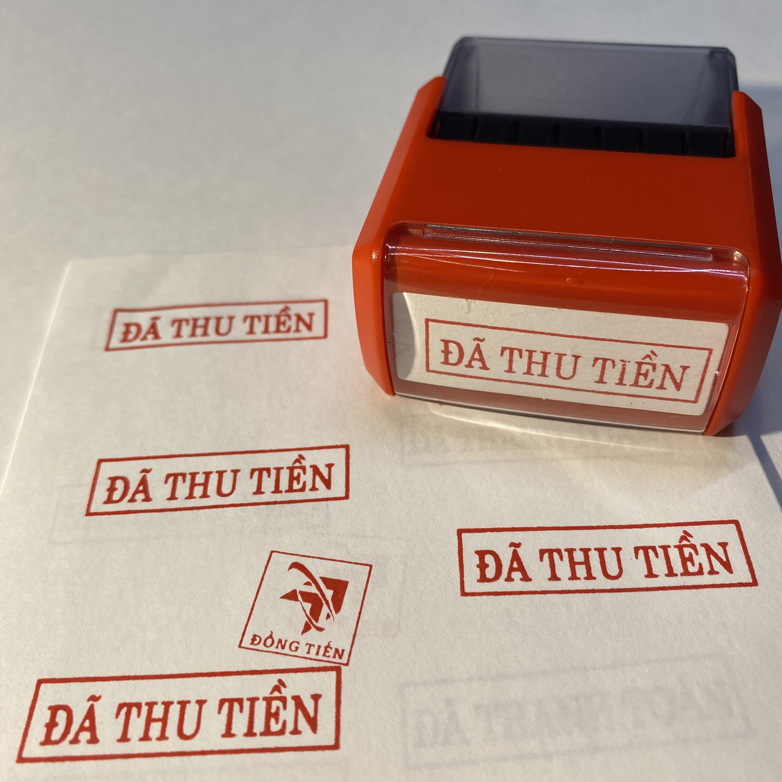 [HCM]Con dấu ĐÃ THU TIỀN in sẵn 14x38mm