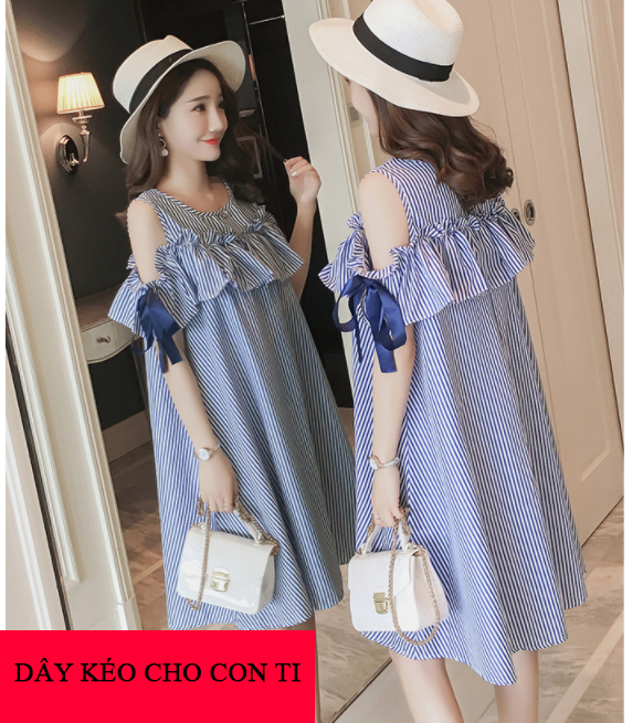 Đầm bầu cho con bú ( có thể mặc trước và sau sinh)
