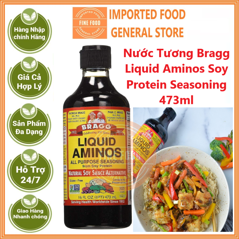 Nước Tương Bragg Liquid Aminos Soy Protein Seasoning 473ml