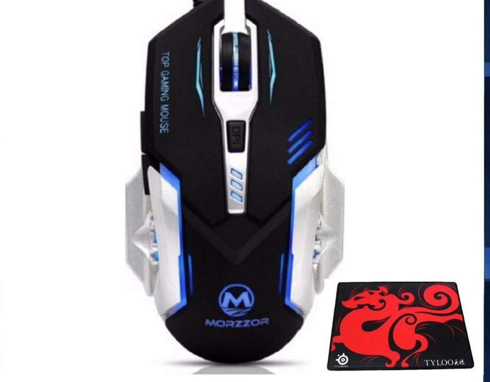 Chuột morzzor mz-17 led 7 màu chuyên game + tặng lót chuột