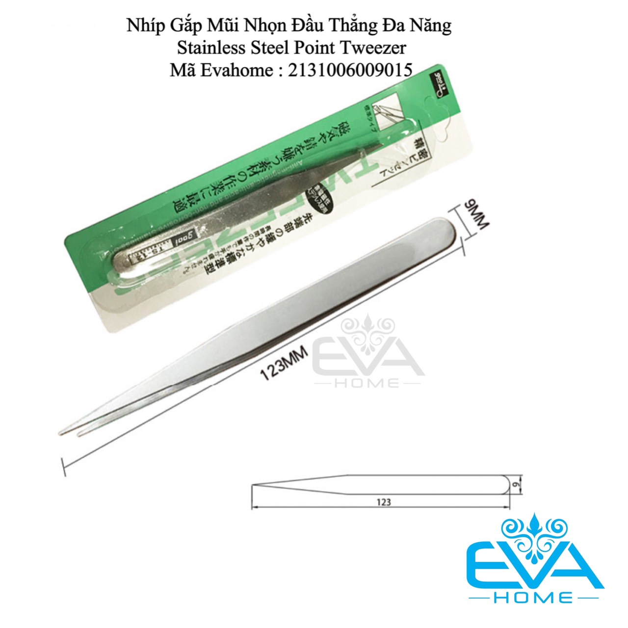 Nhíp Gắp Mũi Nhọn Đầu Cong / Đầu Thẳng Đa Năng Stainless Steel Point Tweezer