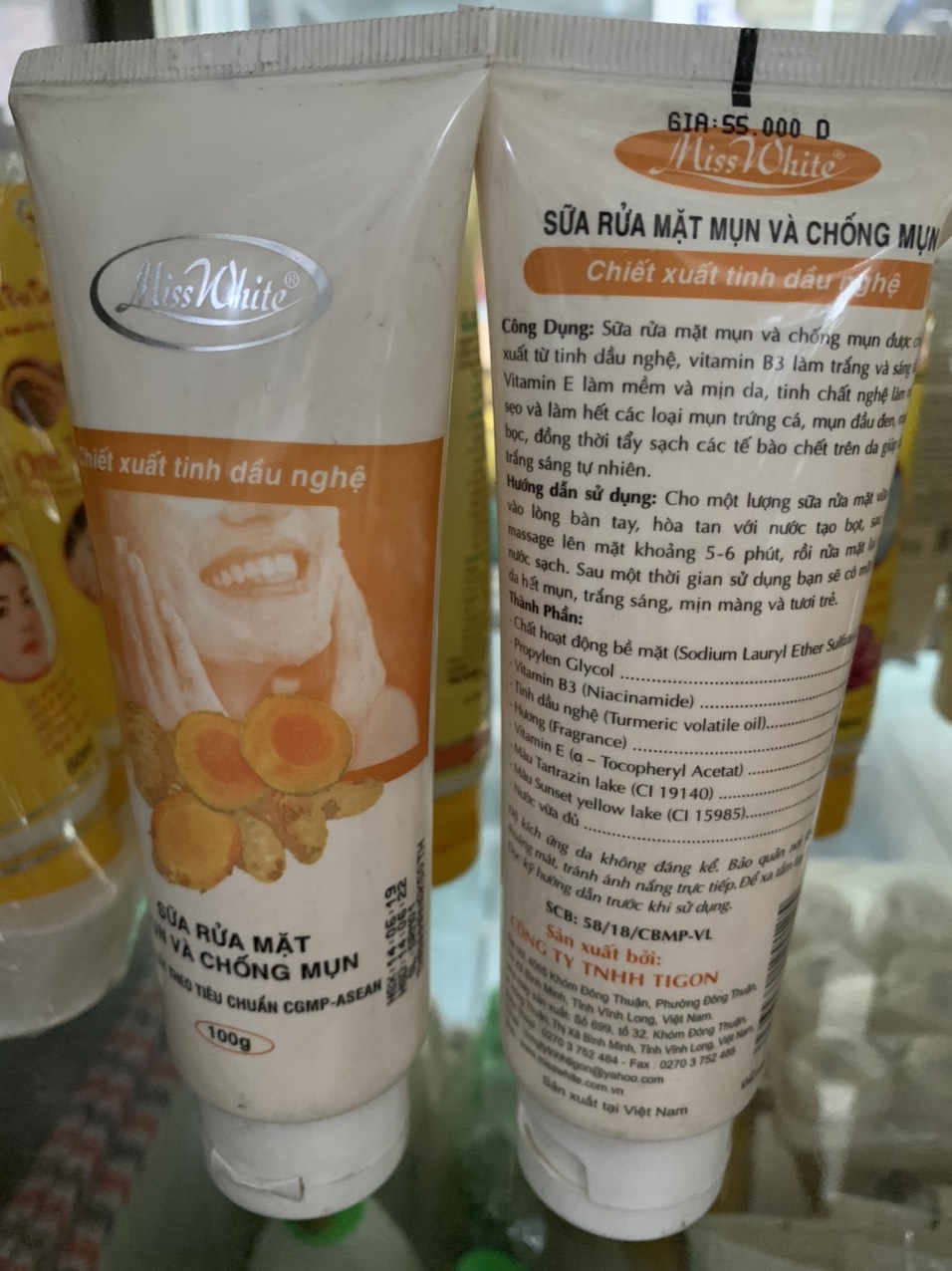 Sữa rửa mặt MissWhite mụn, thâm 100g