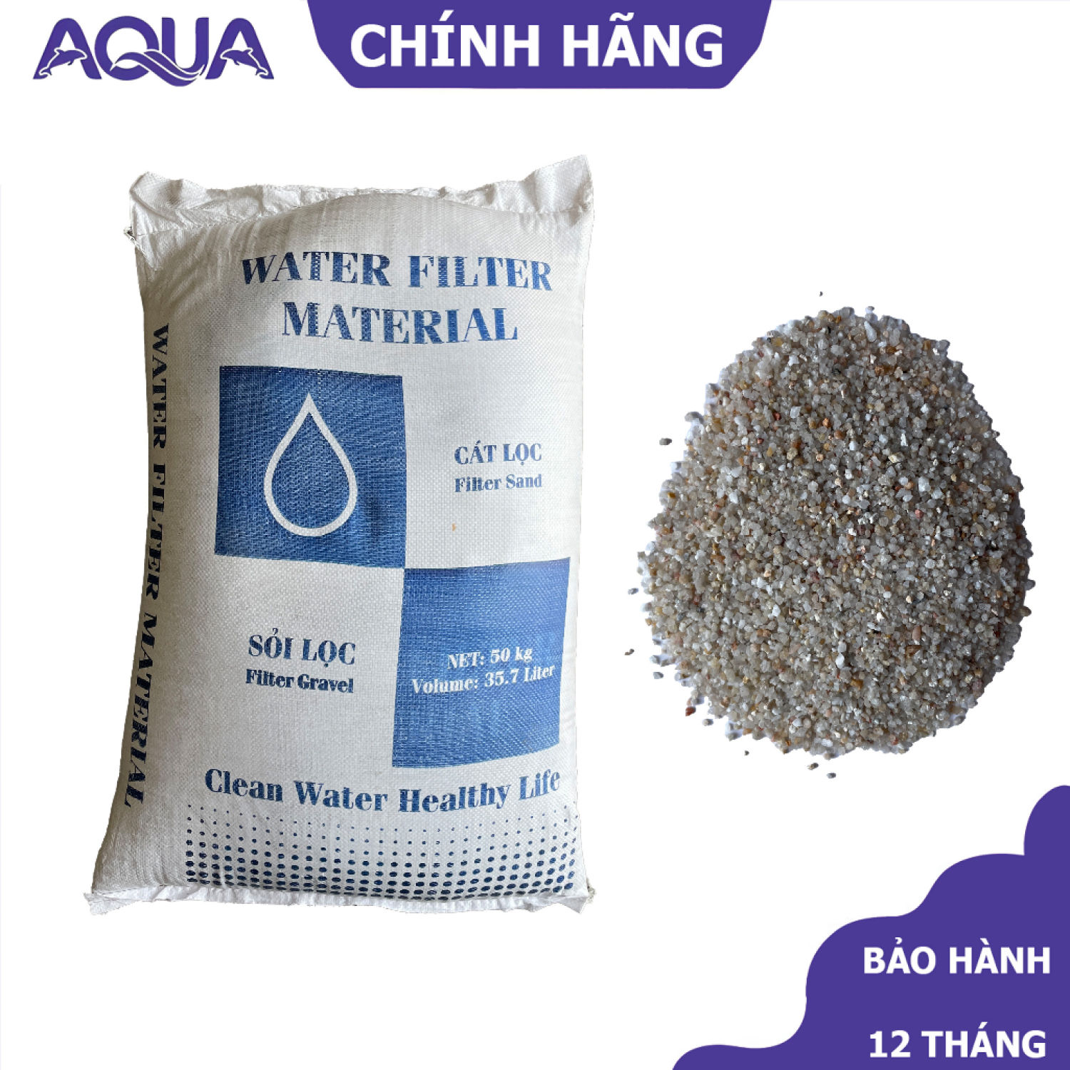 1 Ký Cát Thạch Anh - Lọc nước phèn, nước giếng khoan