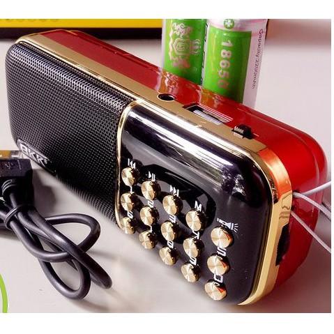 [HCM]LOA THẺ BKK K51 - ĐÈN PIN CỰC SÁNG - Loa cầm tay nghe đài FM
