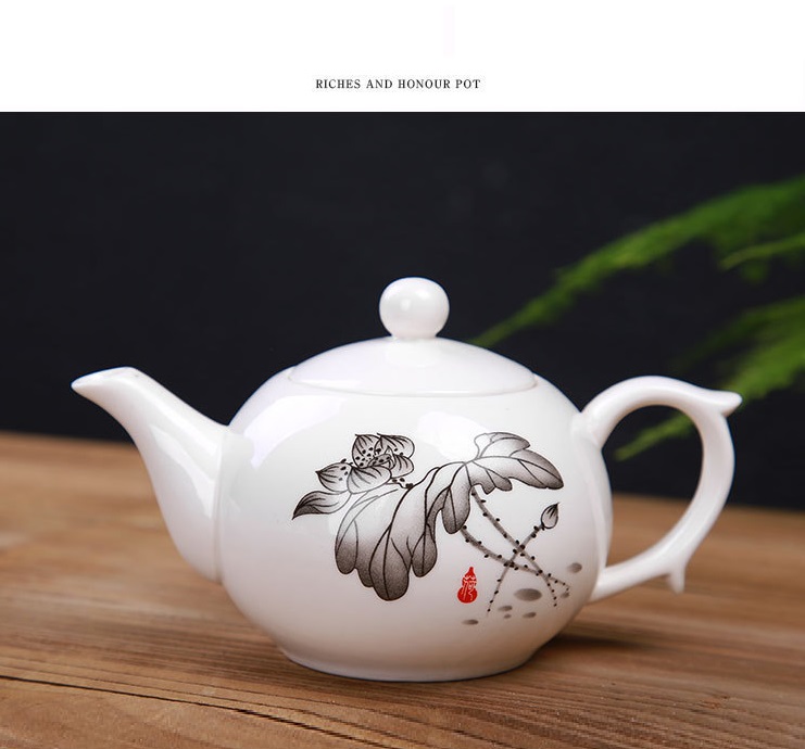 Bộ ấm chén sứ pha trà đạo (đầy đủ như hình)