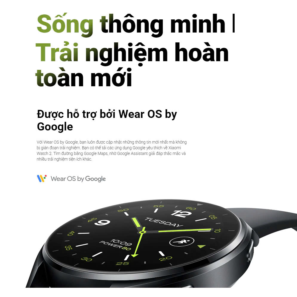 Đồng hồ thông minh Xiaomi Watch 2 | Màn hình AMOLED 1.43" |  12 Kênh theo dõi sức khỏe | HĐH WearOS | Wifi/BT/GPS/NFC