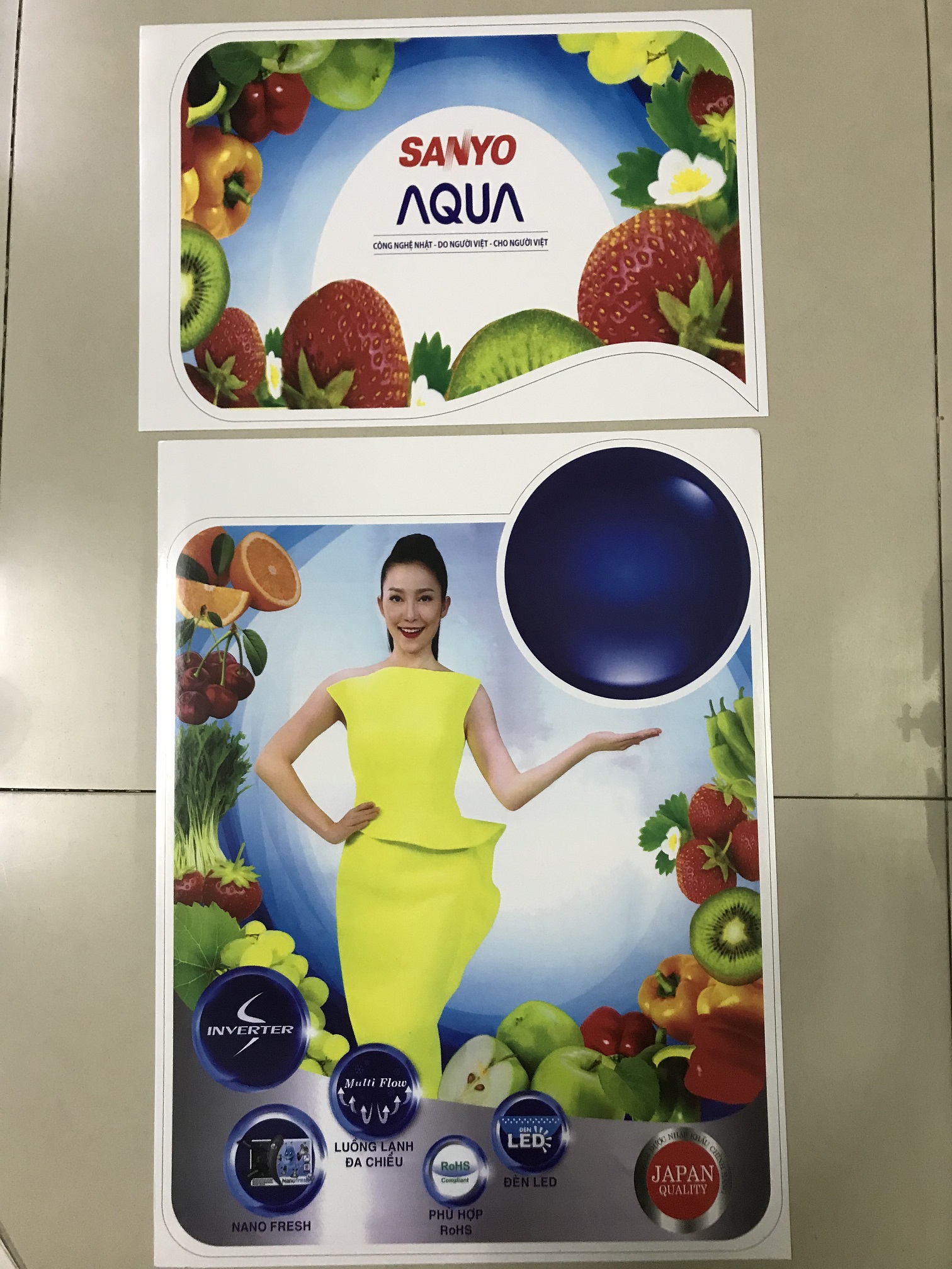 [HCM]Miếng dán tủ lạnh Sanyo Aqua - Tem dán tủ lạnh Sanyo Aqua (mẫu 3)