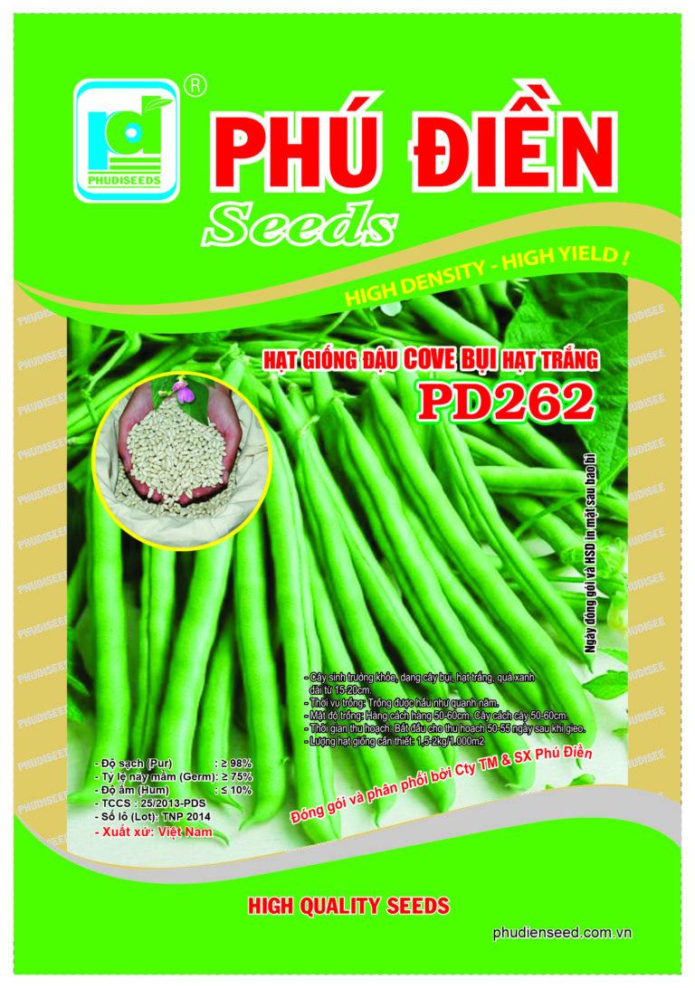 Hạt giống đậu cove bụi hạt trắng PD262
