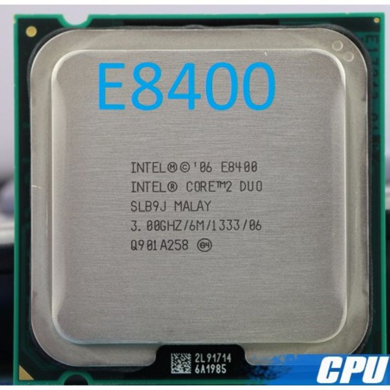 Chip CPU Intel core 2 duo E8400 6M 3.0GHz socket 775 chính hãng kho hàng sỉ Phú Thành CPU E8400 lắp main g41, g31, p31, p33 tốt