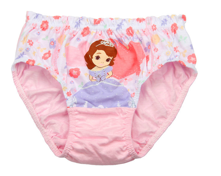 [HCM]Hộp 5 quần lót trẻ em 100% vải cotton Hàn Quốc thoáng mát mẫu Công Chúa Sofia The First