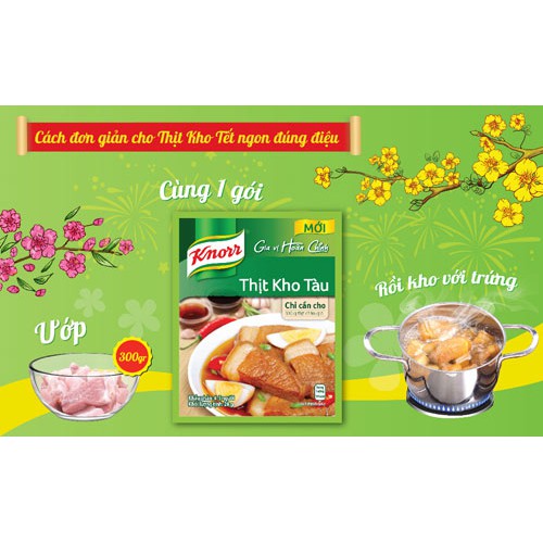 Combo 02 gói thịt kho tàu Knorr 28g