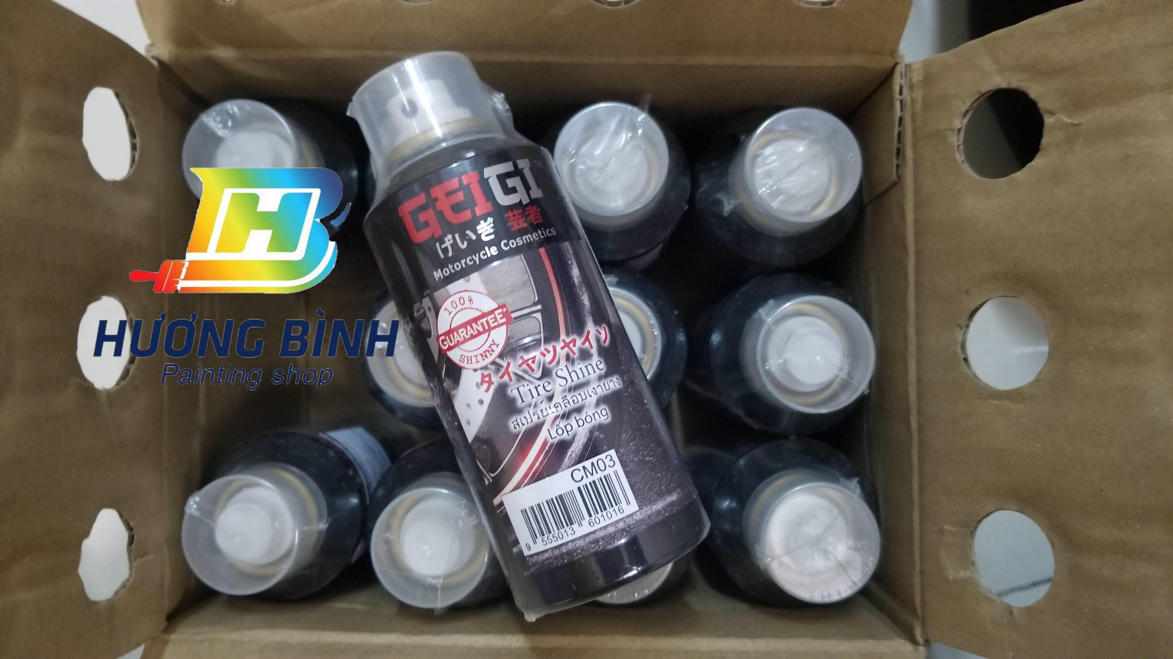 Chai xịt bóng lốp xe GEIGI - CM03