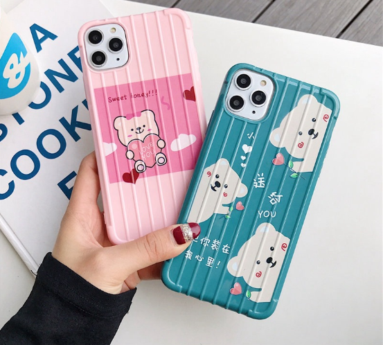 Ốp Lưng Iphone 7 plus, 8 plus Vali Vân Nổi
