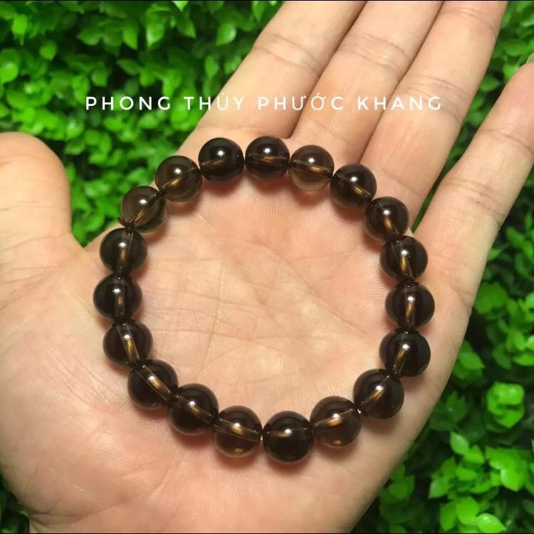 Vòng tay đá tự nhiên thạch anh khói