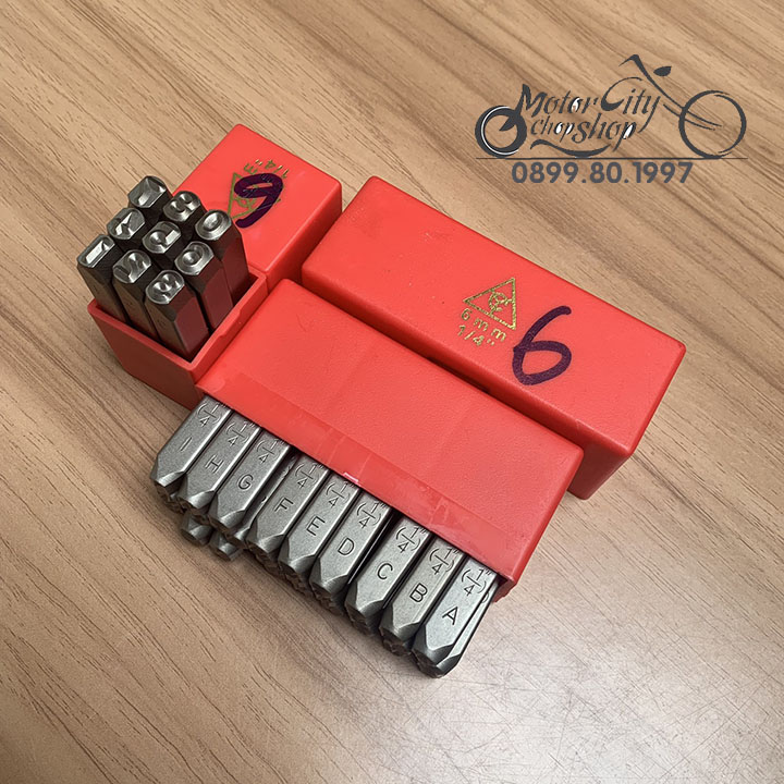 Bộ đóng, bộ đột số và chữ 6mm - Xuôi