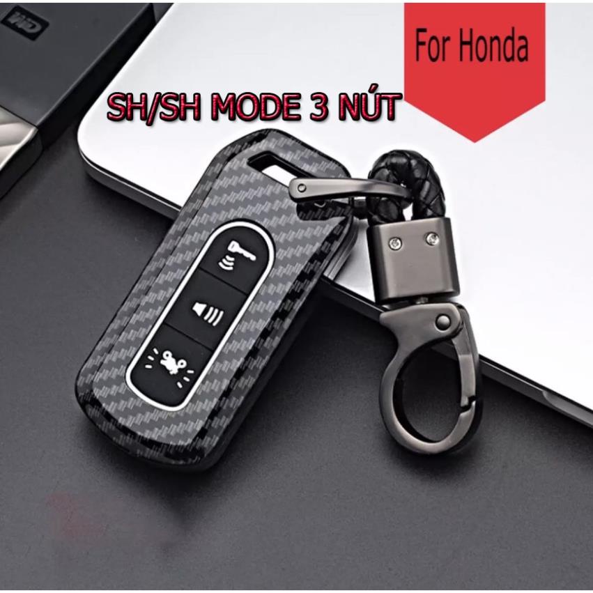 Bọc Chìa Khóa Smartkey SH và Sh mode ( 3 nút ) Ốp Carbon