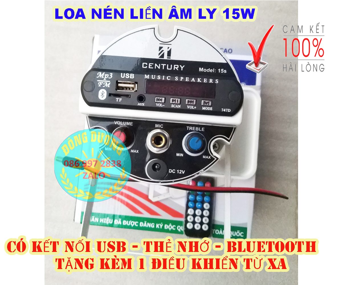 LOA NÉN LIỀN ÂM LI 12V - CÓ  THẺ NHỚ  CÓ BLUETOOTH