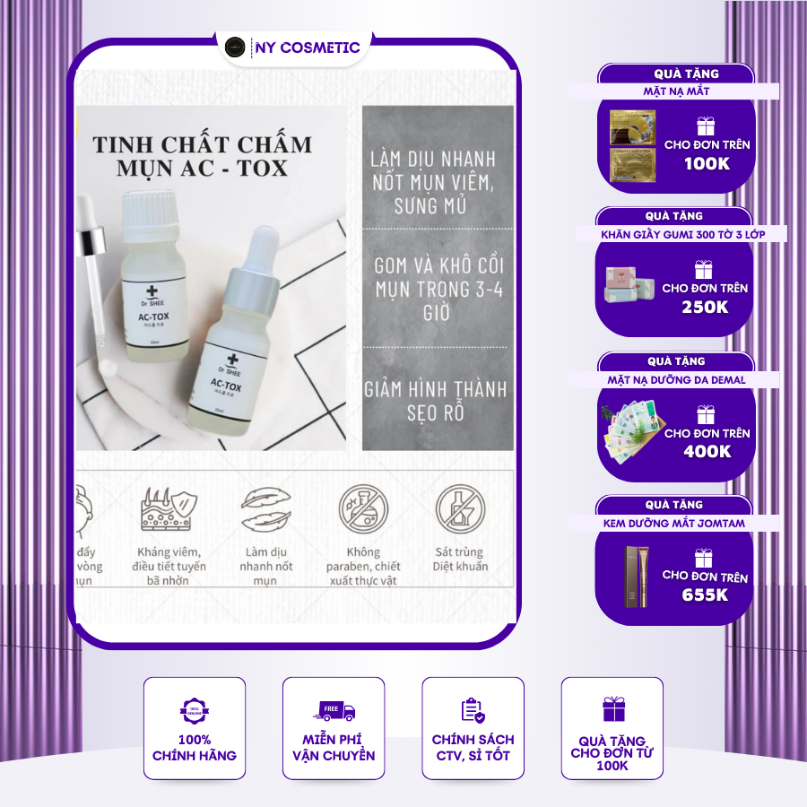 Tinh chất chấm mụn, tinh chất giảm mụn AC- TOX Dr.Shee