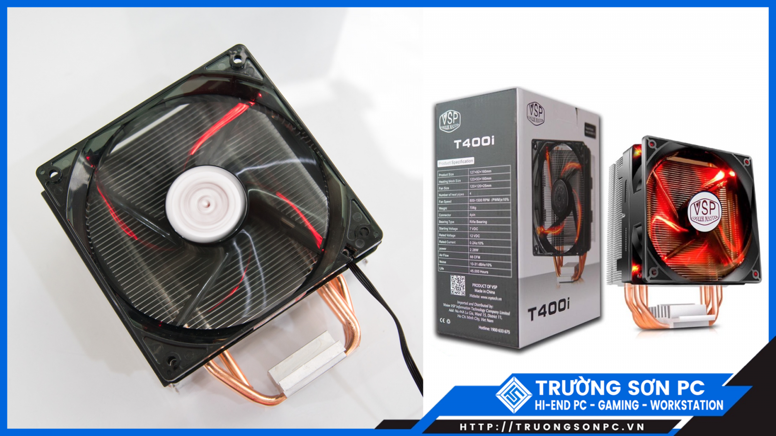 Fan cpu Cooler Master T400i (4U-12cm) led