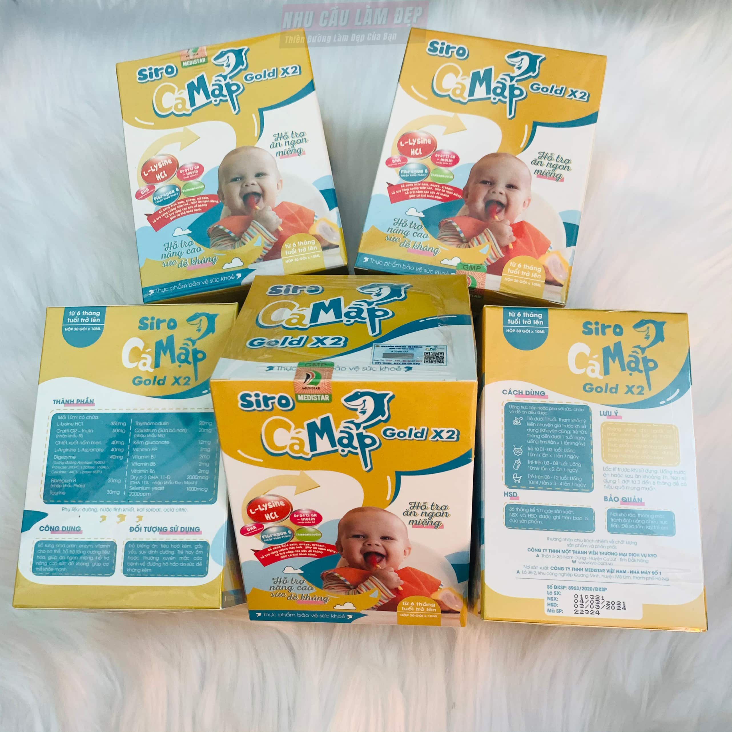 [HCM]5 Hộp SIRO BABY SHARK Cá Mập Gold X2 (Sản phẩm mẫu mới)