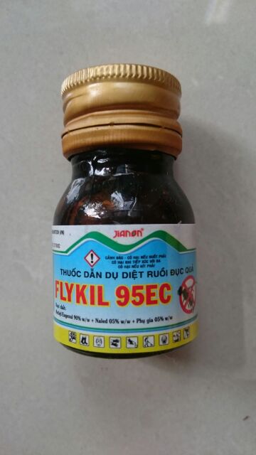 Thu oc dẫn dụ ruồi đục trái, hoa quả FLYKILL 20ML (tặng 1 lồng bẫy ruồi có sãn bông )