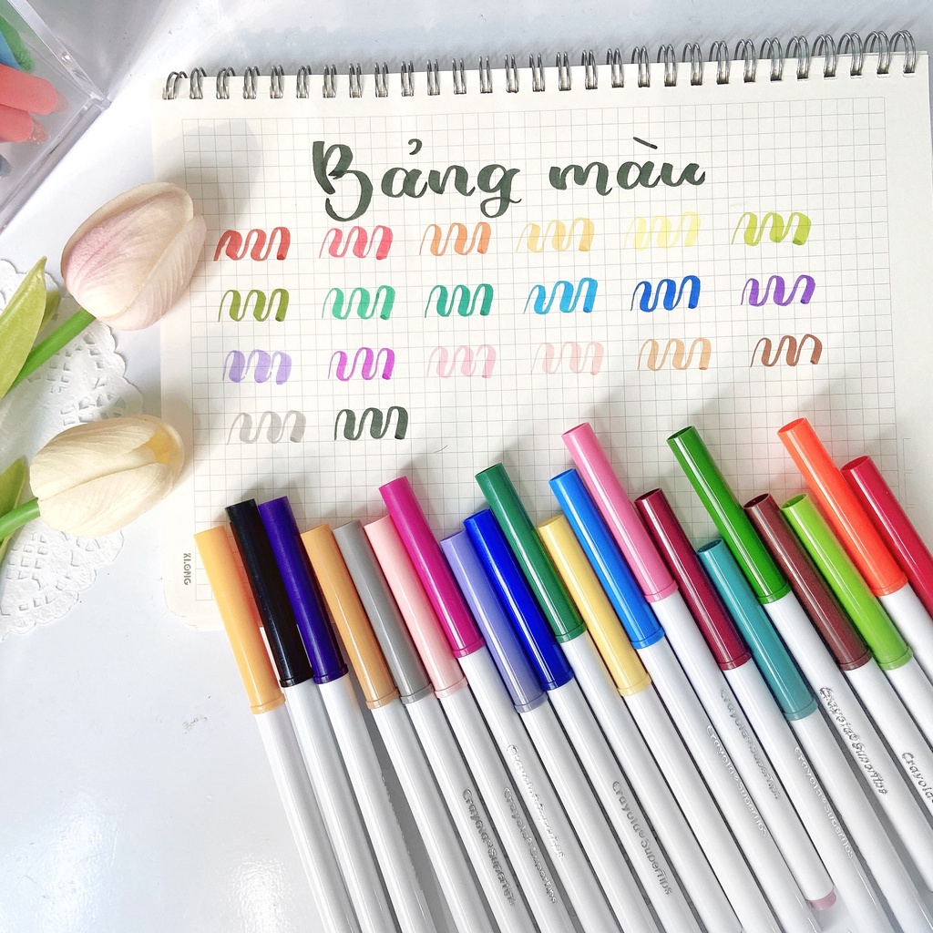 (lẻ cây) Bút Crayola Super Tips ngòi chóp nón viết Calligraphy