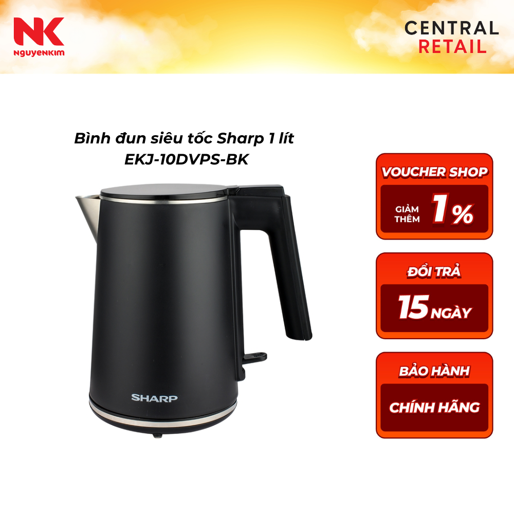 Bình đun siêu tốc Sharp EKJ-10DVPS-BK