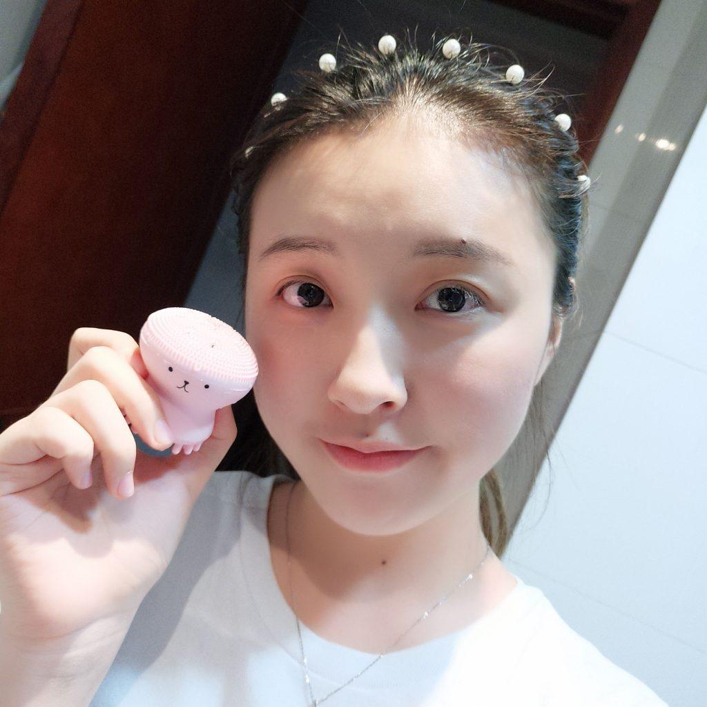 Silica gel 3D silicone face cleanser-octopus washing head (multicolor)-[blender face cleanser foam handy massage facial cleansing instrument double heads silicone facial cleaner]